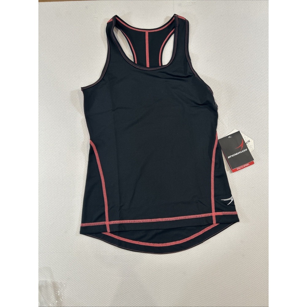 Endeavor Athletic Tank XS Black Lava Stretch Athleisure Yoga Gym Top